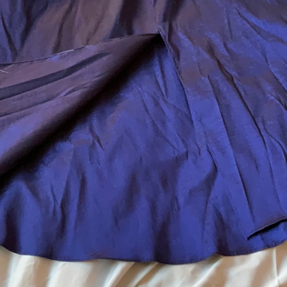 XSCAPE metallic Royal Blue ruched mermaid gown Sz6 - Picture 9 of 9